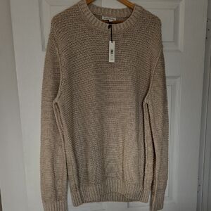 NWT Banana Republic Men's Beige Crew Neck Sweater Size XL Tall